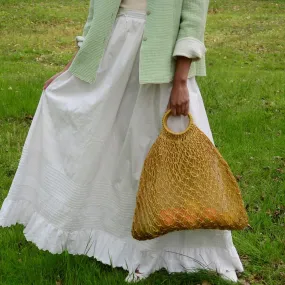 1950s Philippine hand woven hemp market bags, never used