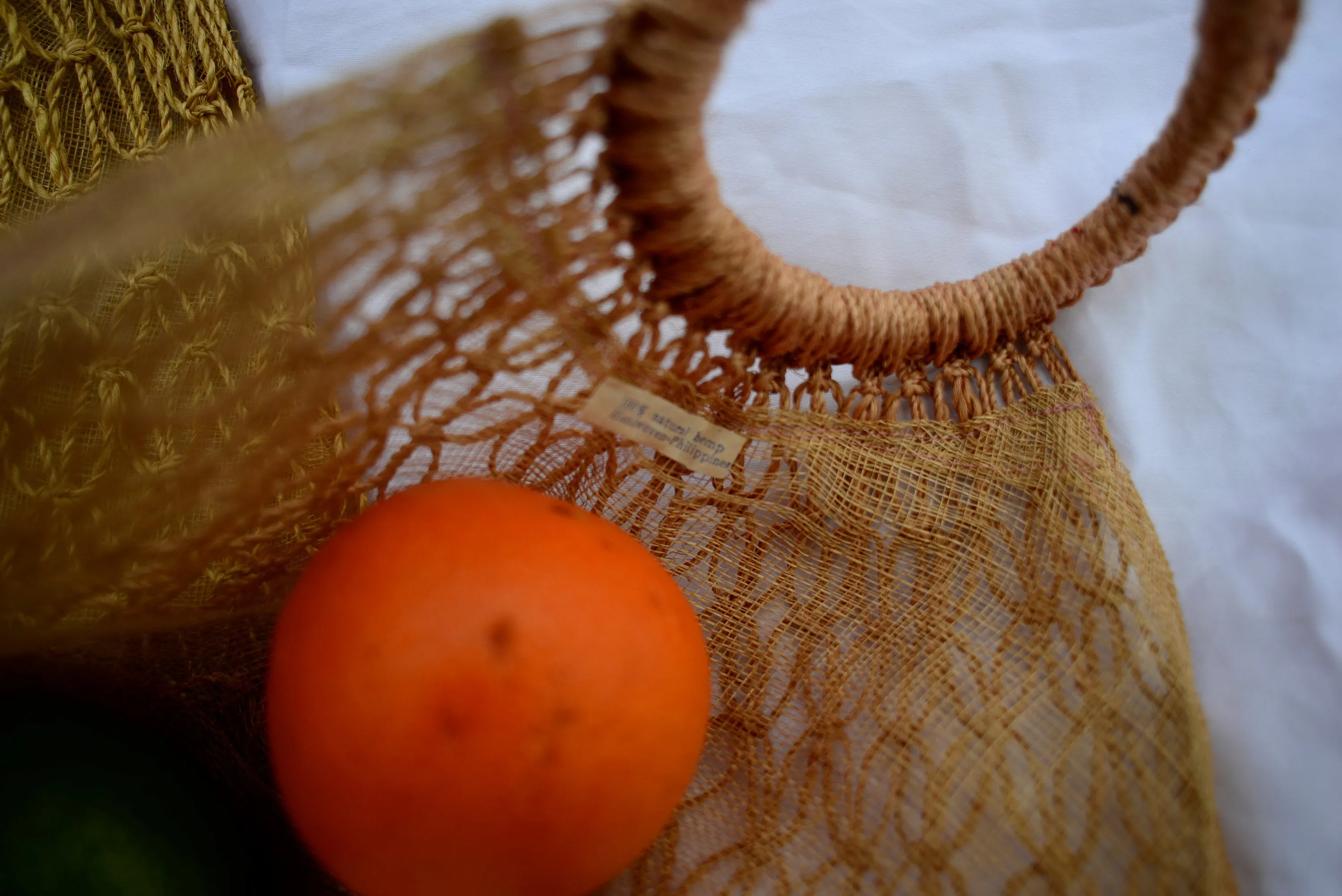 1950s Philippine hand woven hemp market bags, never used