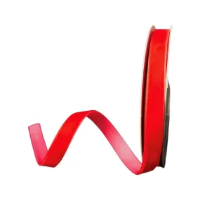 3/8" x 10yd Red Vintage Velvet Ribbon