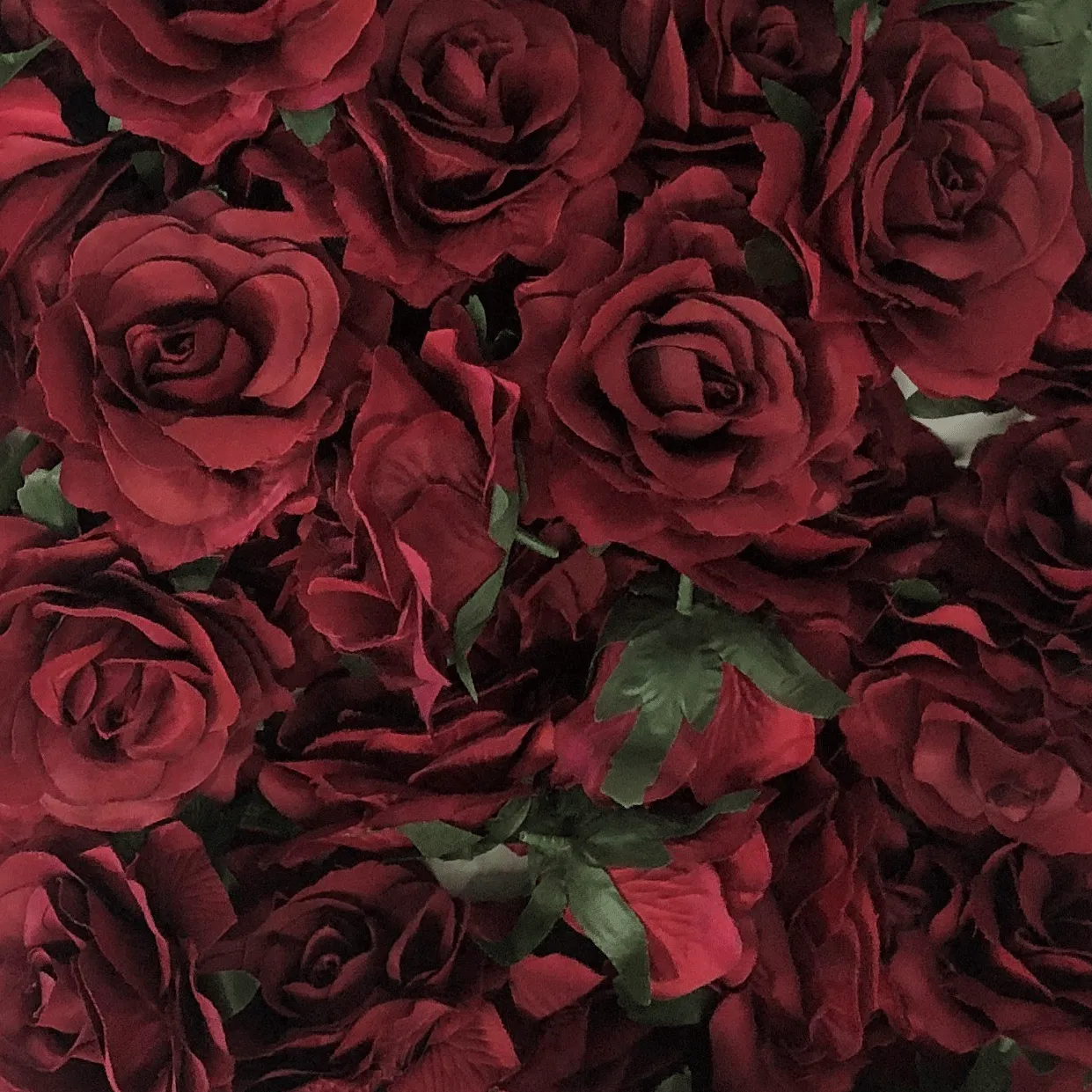 Artificial Silk Flower Head - Burgundy Rose Style 113 - 1pc