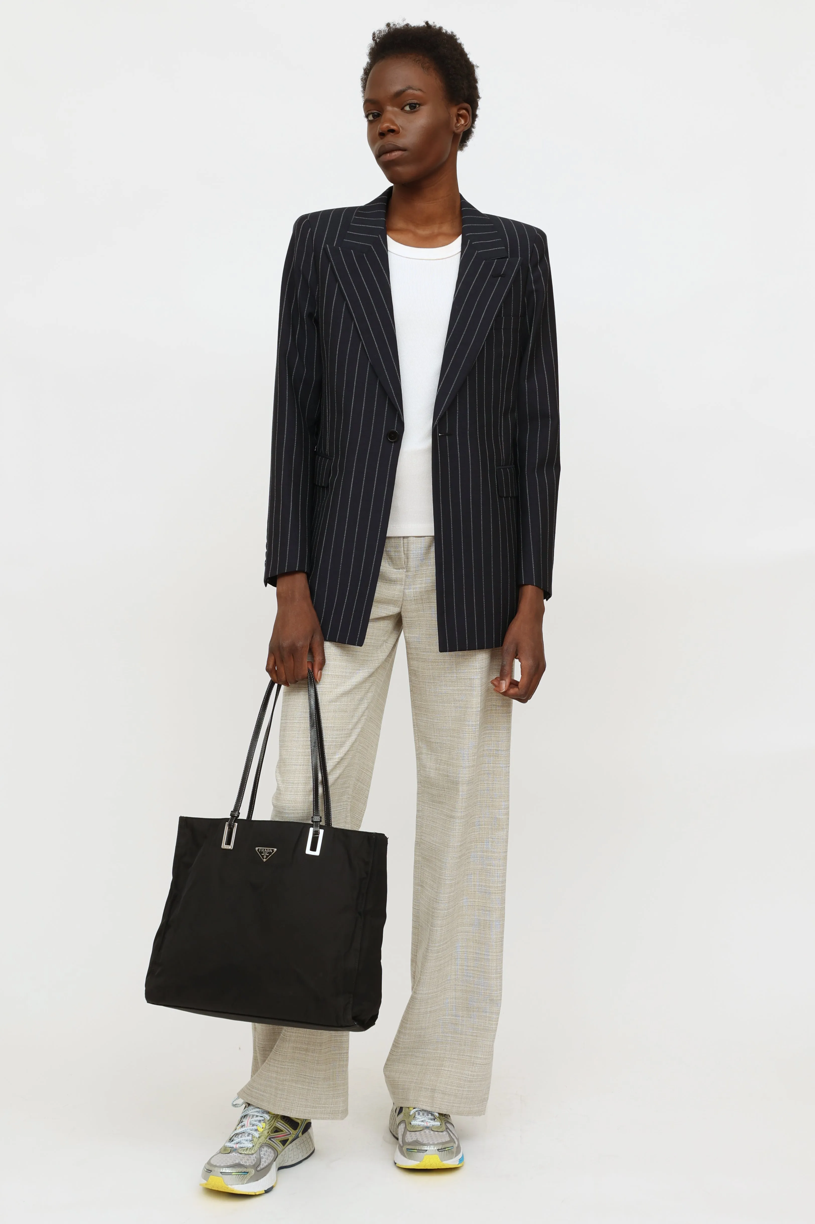 Black Nylon Tote Bag