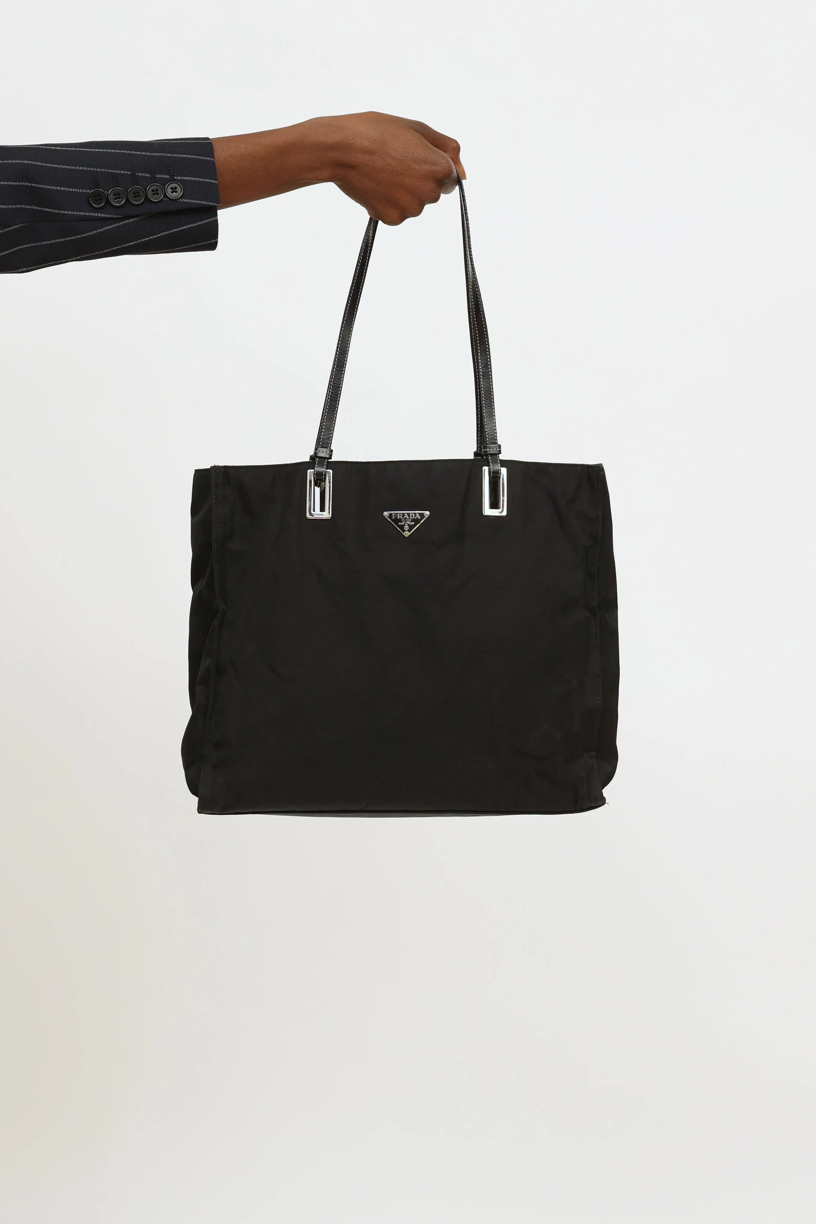 Black Nylon Tote Bag