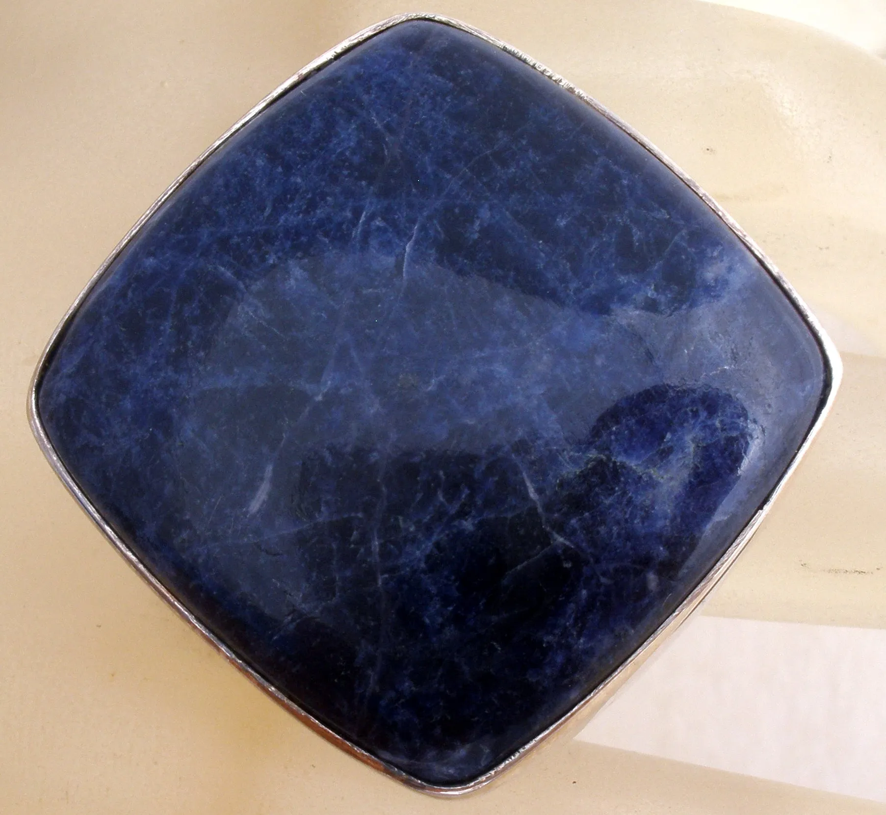 Blue Sodalite Sterling Silver Ring Size 7 TGGC