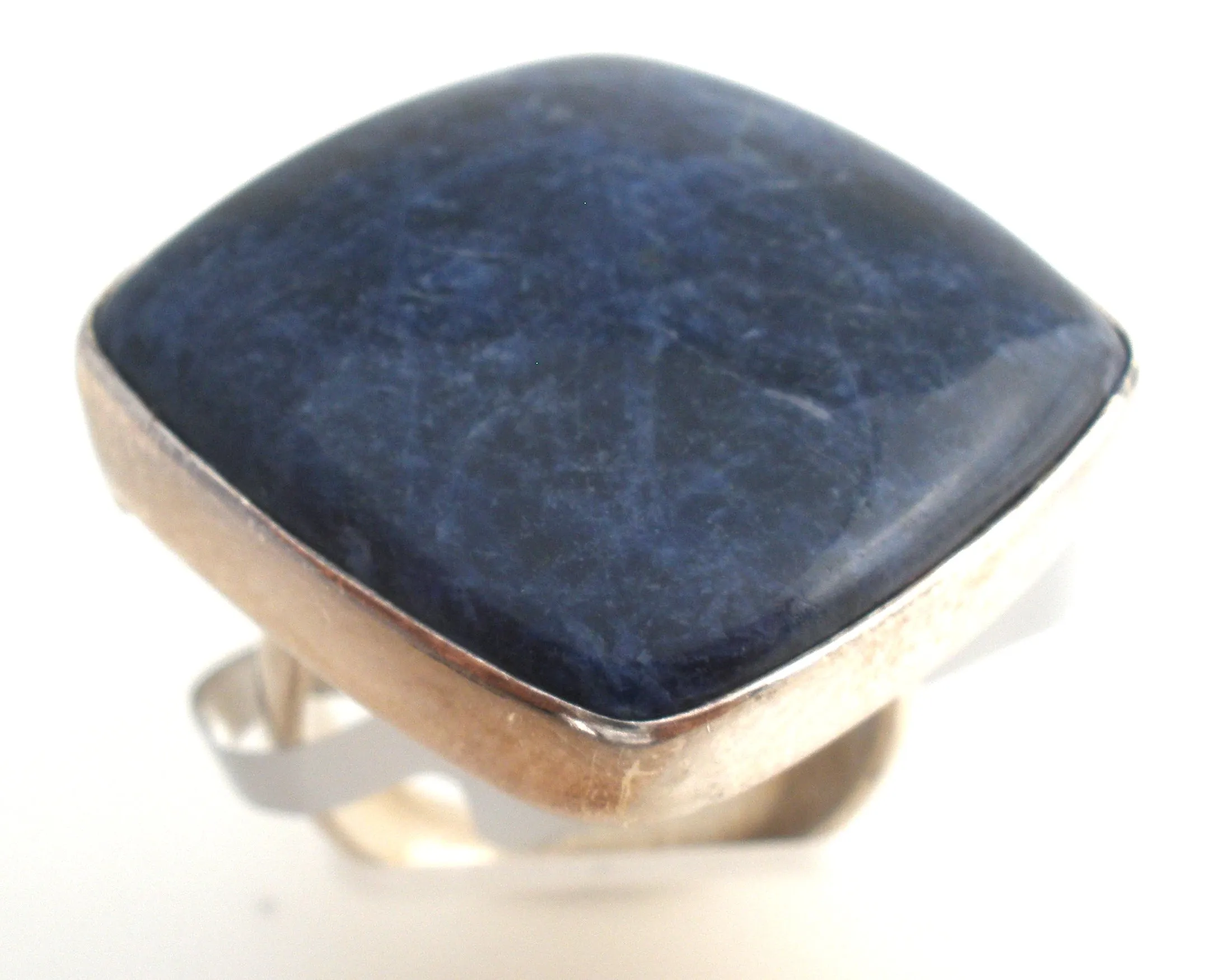 Blue Sodalite Sterling Silver Ring Size 7 TGGC