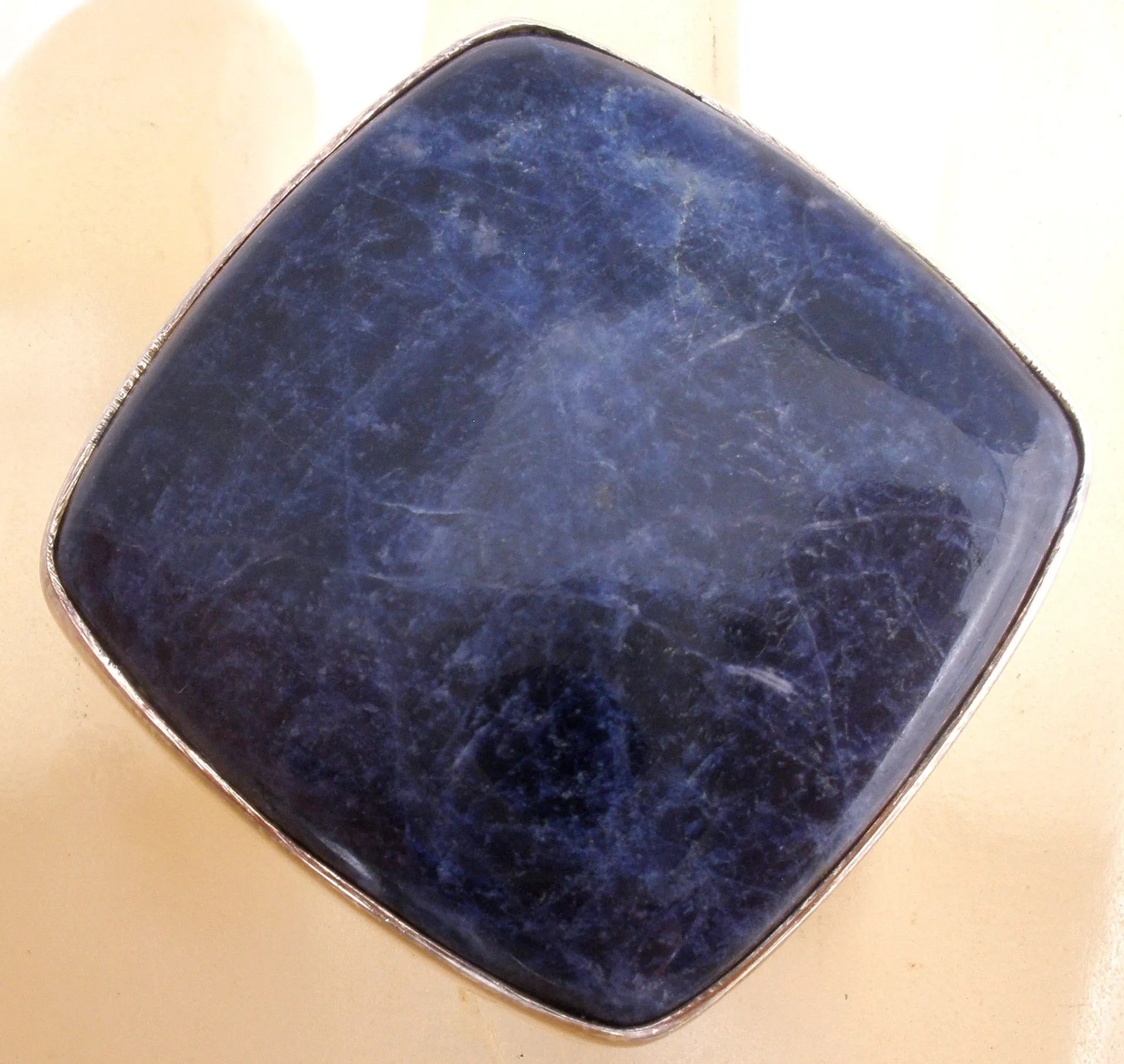Blue Sodalite Sterling Silver Ring Size 7 TGGC