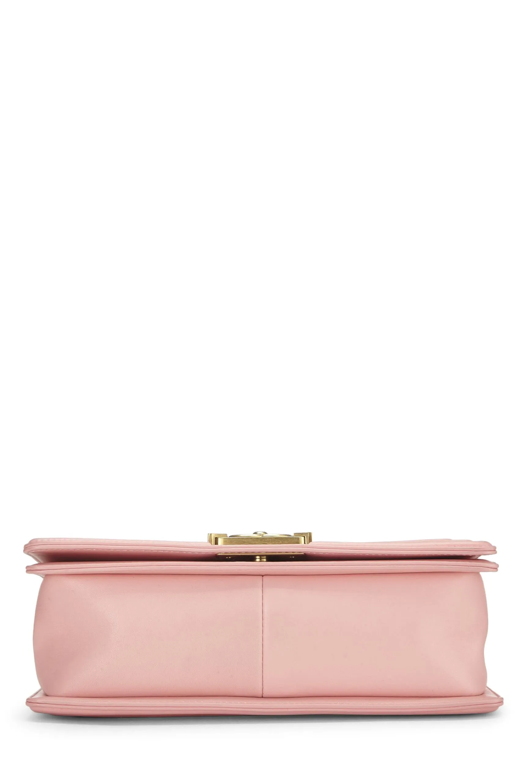 Chanel,  Pink & White Woven Chevron Boy Bag Medium, Pink