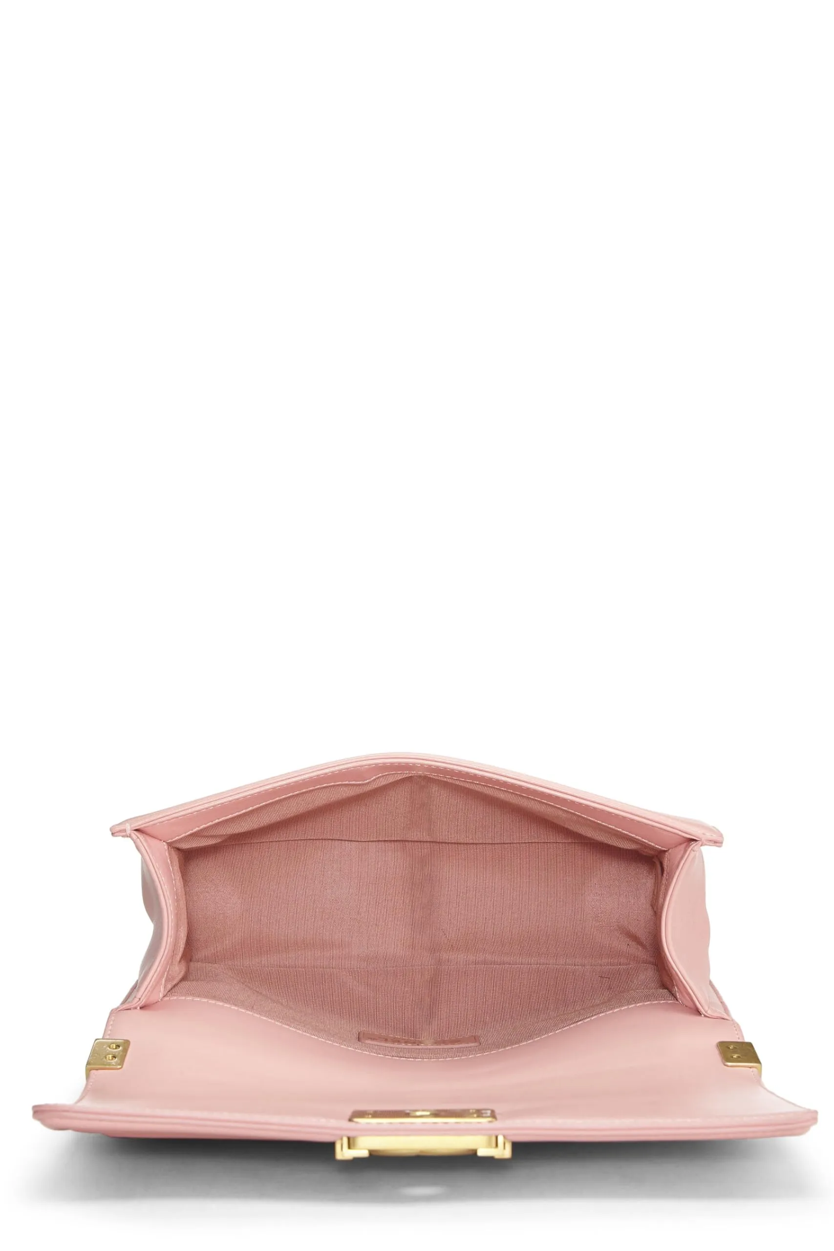 Chanel,  Pink & White Woven Chevron Boy Bag Medium, Pink