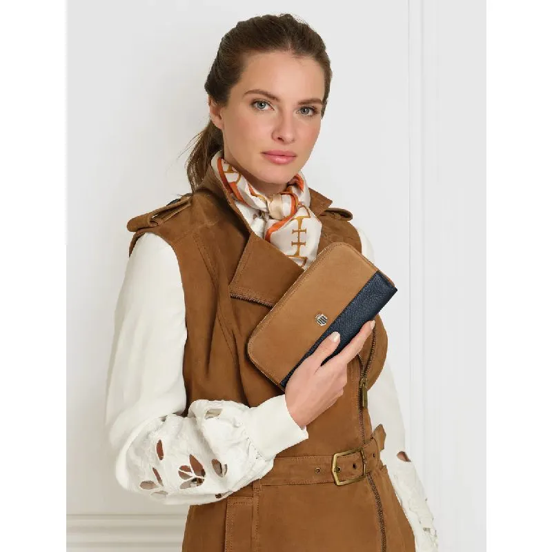 Fairfax & Favor Salisbury Ladies Purse - Tan/Navy