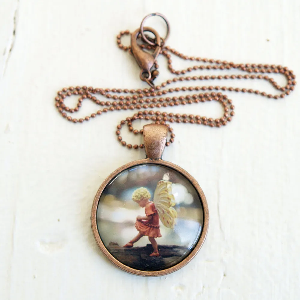 Fairy Necklace Children Flower Fairy Jewelry Pendant Adults