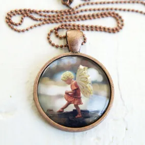 Fairy Necklace Children Flower Fairy Jewelry Pendant Adults