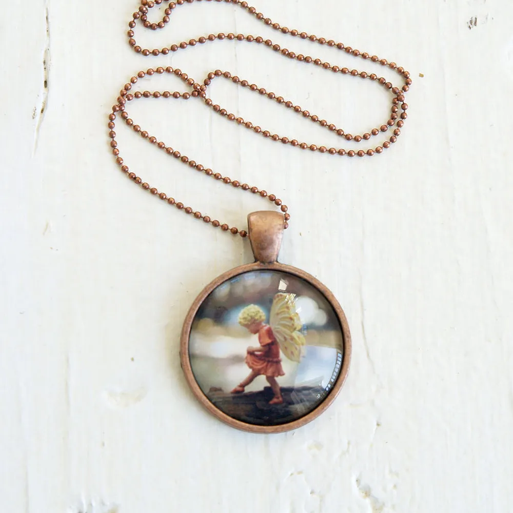 Fairy Necklace Children Flower Fairy Jewelry Pendant Adults