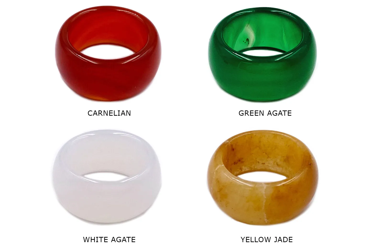 GSR1009 Solid Gemstone Rings CHOOSE COLOR BELOW