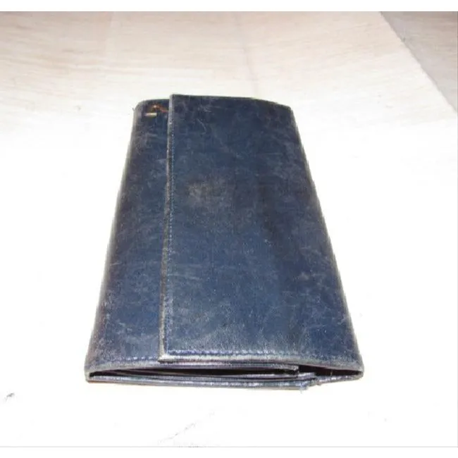 Gucci Navy Blue Leather Vintage Wallet