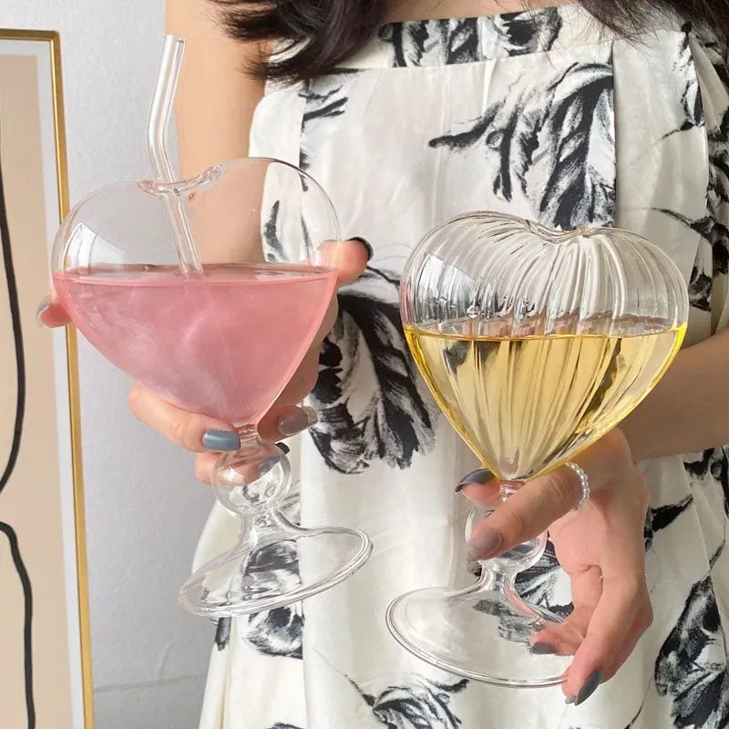 Heart-Shaped Cocktail Goblet