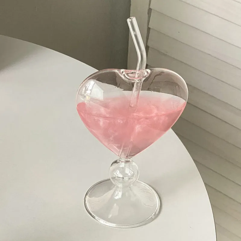 Heart-Shaped Cocktail Goblet