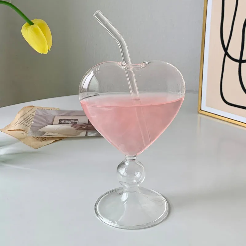 Heart-Shaped Cocktail Goblet
