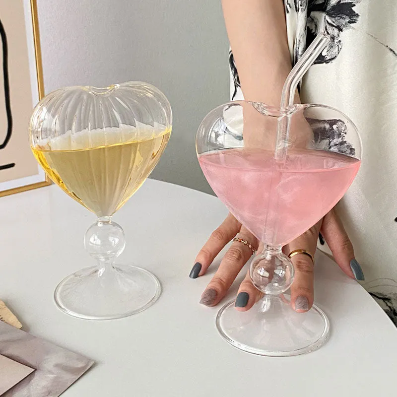 Heart-Shaped Cocktail Goblet