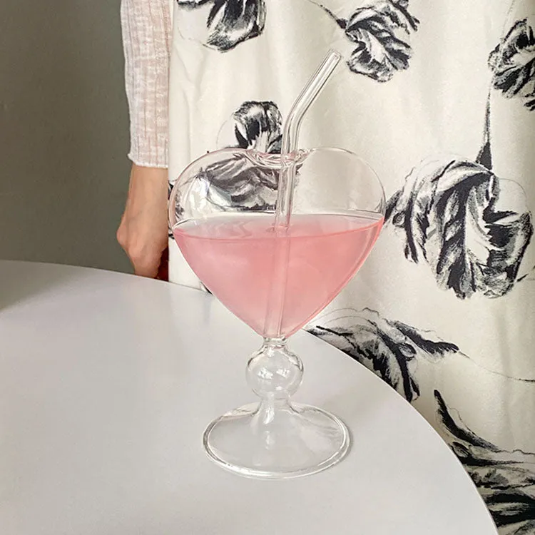 Heart-Shaped Cocktail Goblet