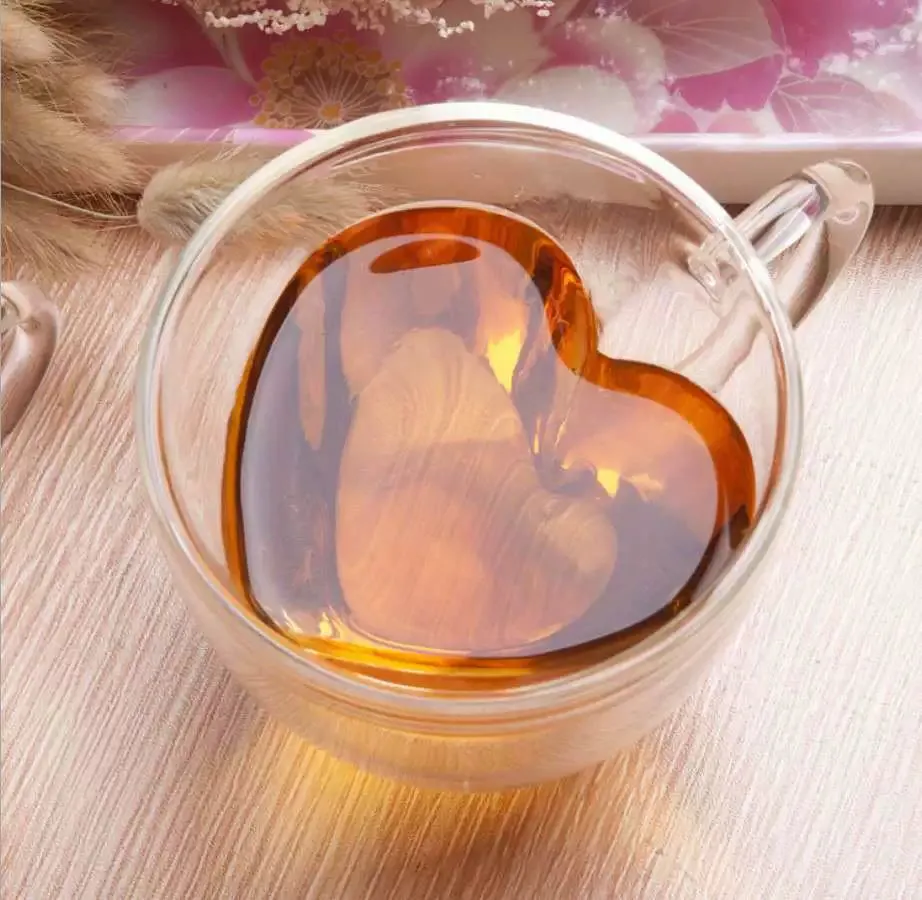 Heart Shaped Glass Cup