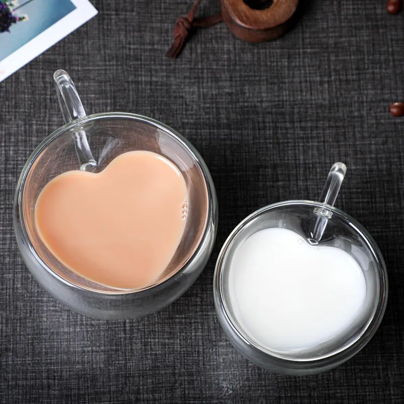 Heart Shaped Glass Cup