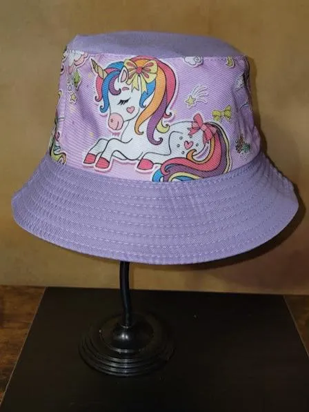 Kids Size 48-54cm Unicorn Bucket hat