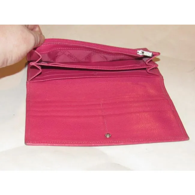 Longchamp Hot Pink Leather Wallet