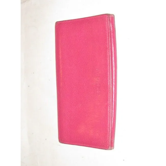 Longchamp Hot Pink Leather Wallet