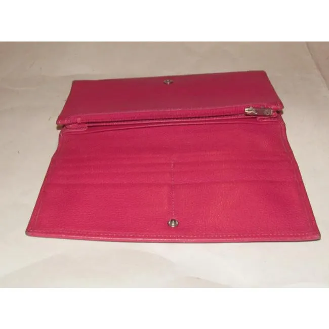 Longchamp Hot Pink Leather Wallet