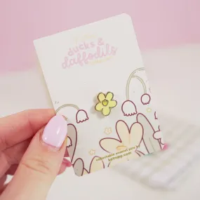 Mini Yellow Daisy Flower Enamel Pin | Cute Spring Flower Accessory | Kawaii Pin | Katnipp Studios