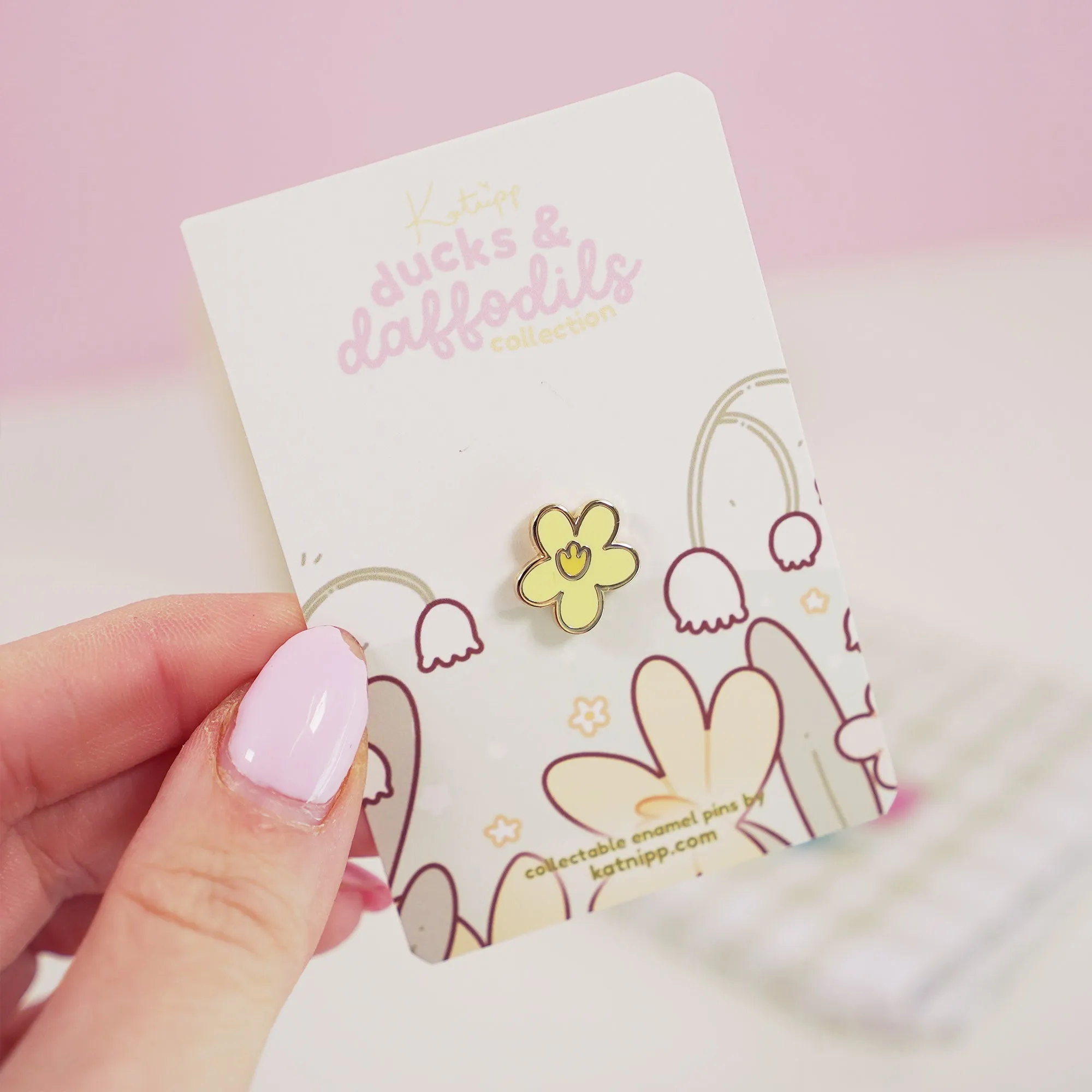 Mini Yellow Daisy Flower Enamel Pin | Cute Spring Flower Accessory | Kawaii Pin | Katnipp Studios