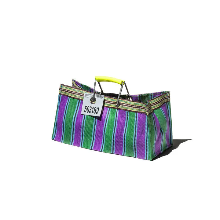 RECYCLED PLASTIC STRIPE BAG - Wide