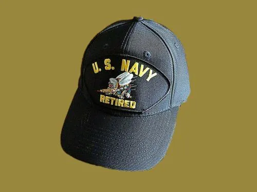 SEABEES RETIRED U.S NAVY HAT OFFICIAL U.S MILITARY BALL CAP USA MADE