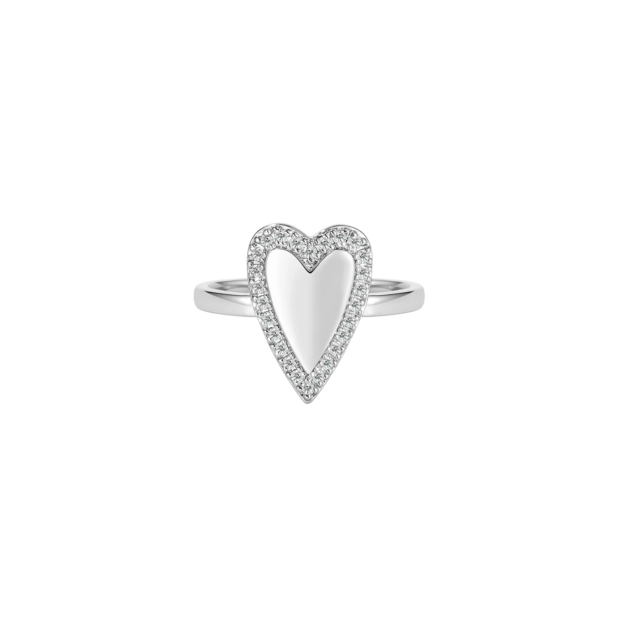 Solid Gold Heart Shaped Ring