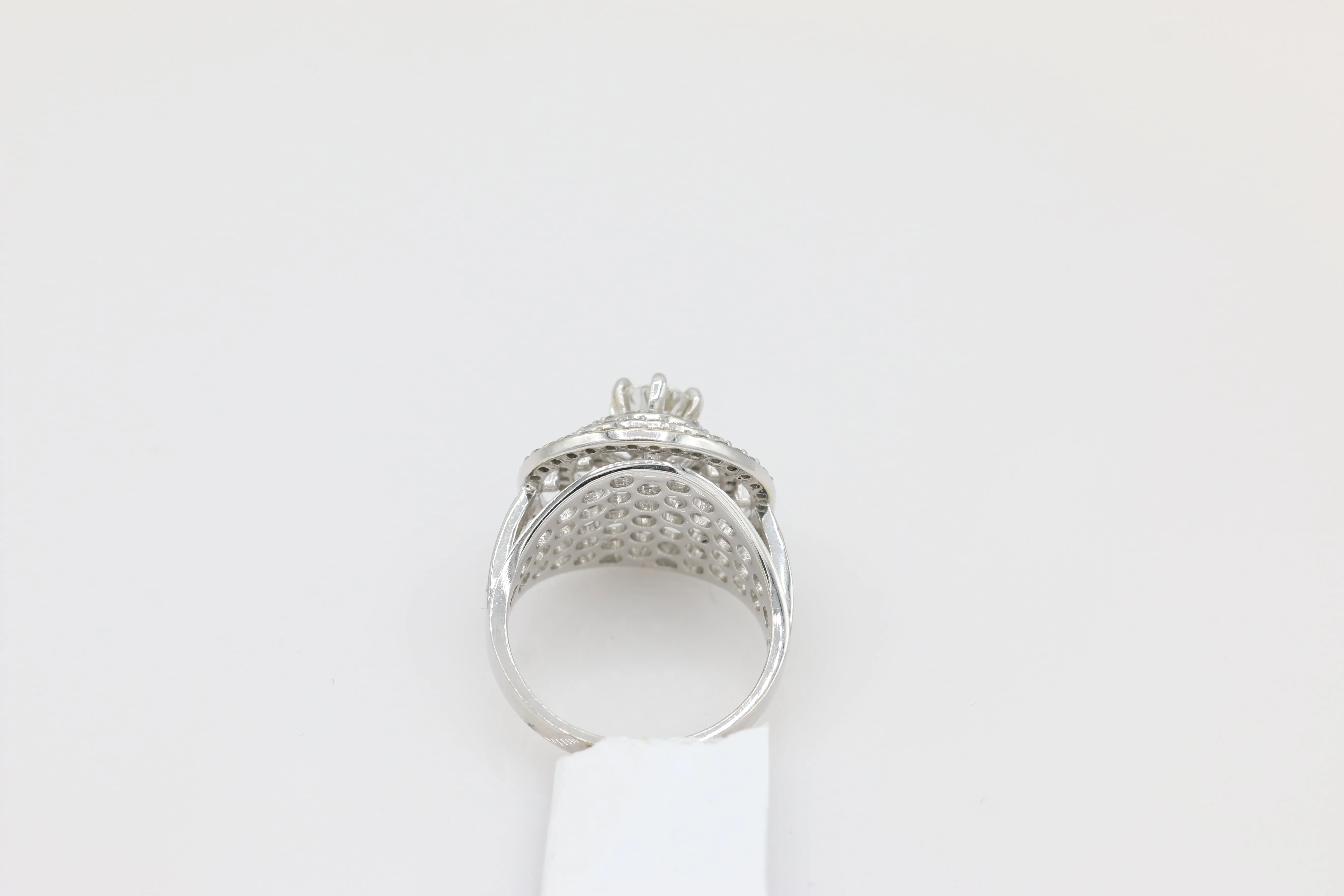 Triple Halo Diamond Ring in 14KT White Gold ( 1.32ct dtw / 0.53ct center )