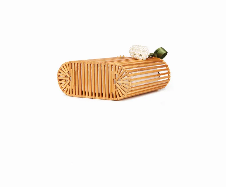 Vintage Woven Bamboo Handbag