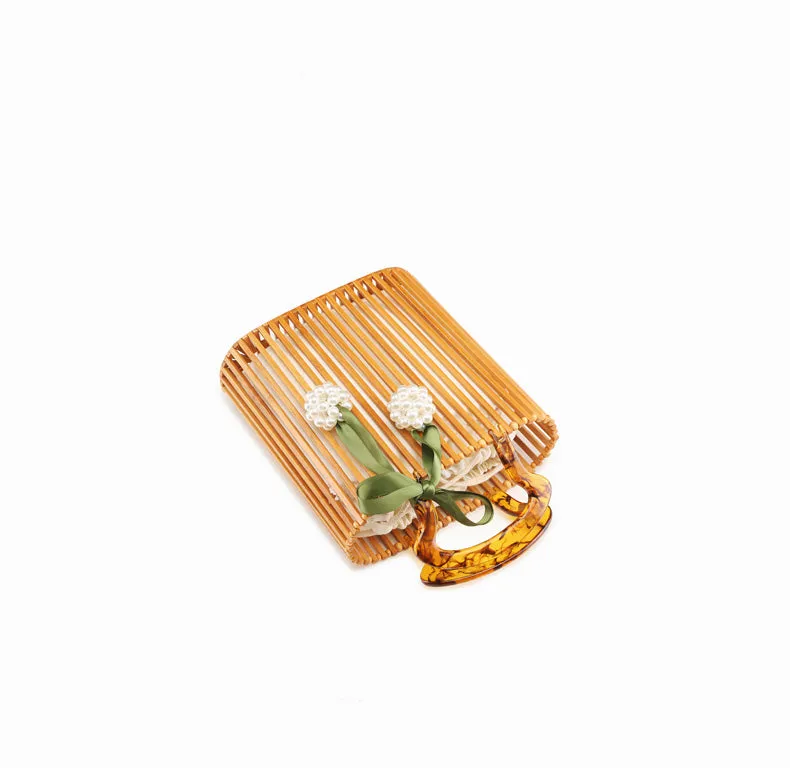 Vintage Woven Bamboo Handbag