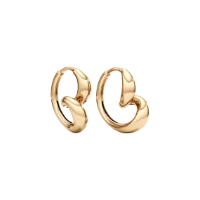 Whirlwind small gold earrings